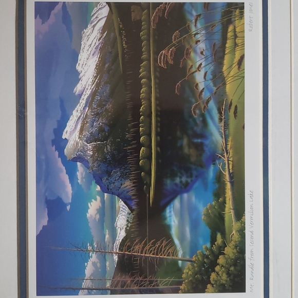 Mt Rundle from Second Vermilion Lake Signed Print by Robert Jones - Picture 2 of 5